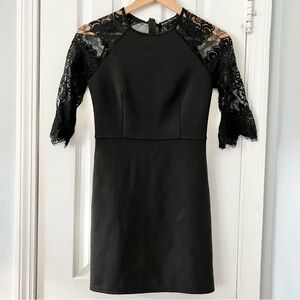 Lace Dress New‎ with Tags Women’s Size 4 Mantos Eternity Formal 3/4 Sleeve Black
